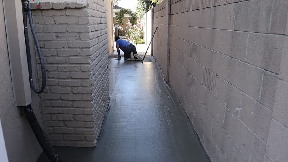 Phils concrete crew installing concrete patio