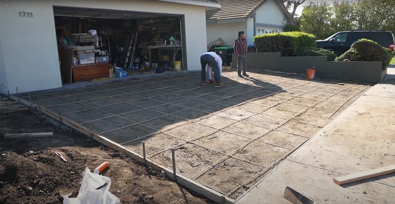 Driveway under construction for new concrete.